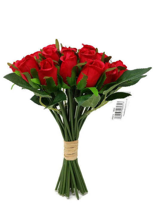 24 Head Mini Rose Bud Bundle - Red