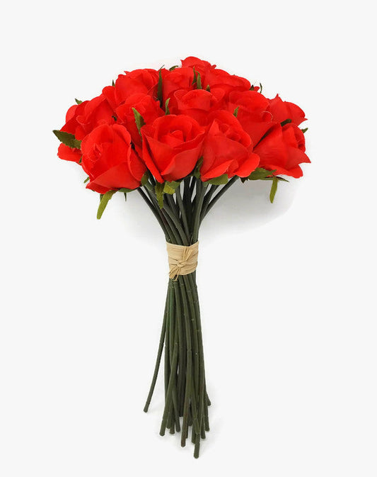 26 Head Rosebud Bundle x 30cm - Red