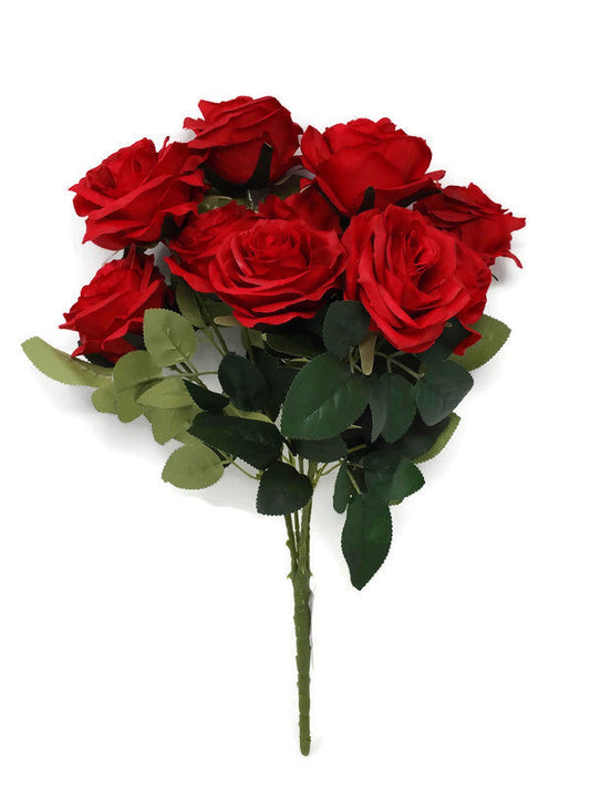 10 Head Rose Bush x 44cm - Red